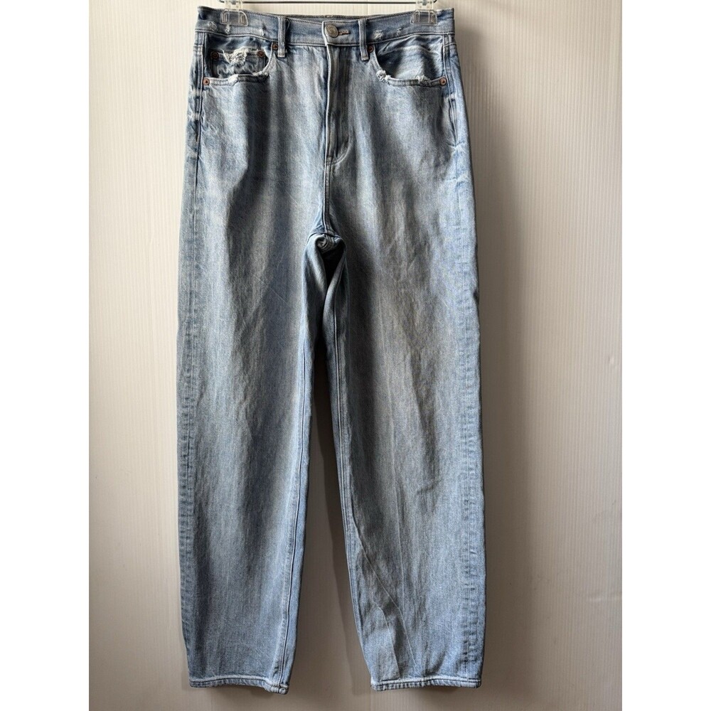 American Eagle Outfitters Women’s High Rise Blue Wash Baggy Jeans Size 8